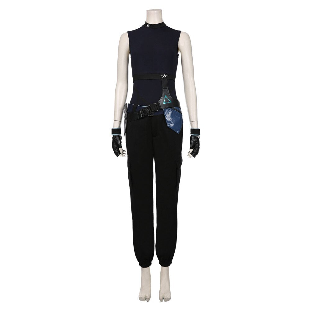 Game Valorant Jett Cosplay Costume Halloween Carnival Costume Jumpsuit Outfits Gift