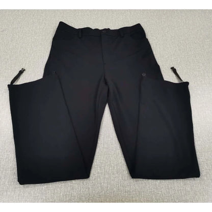 Figure Skating Competition Training Pants Boys Adults Kids Solid Black Rhythmic Gymnastics