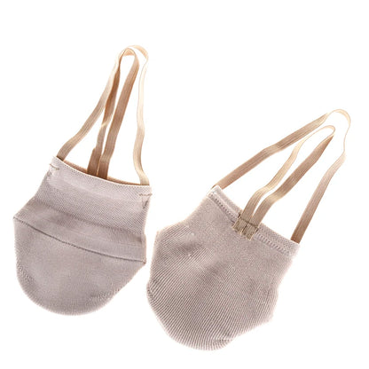 Figure Skating Toe Shoes Half Socks Sole Protection Elastic Knitted Skin Tone