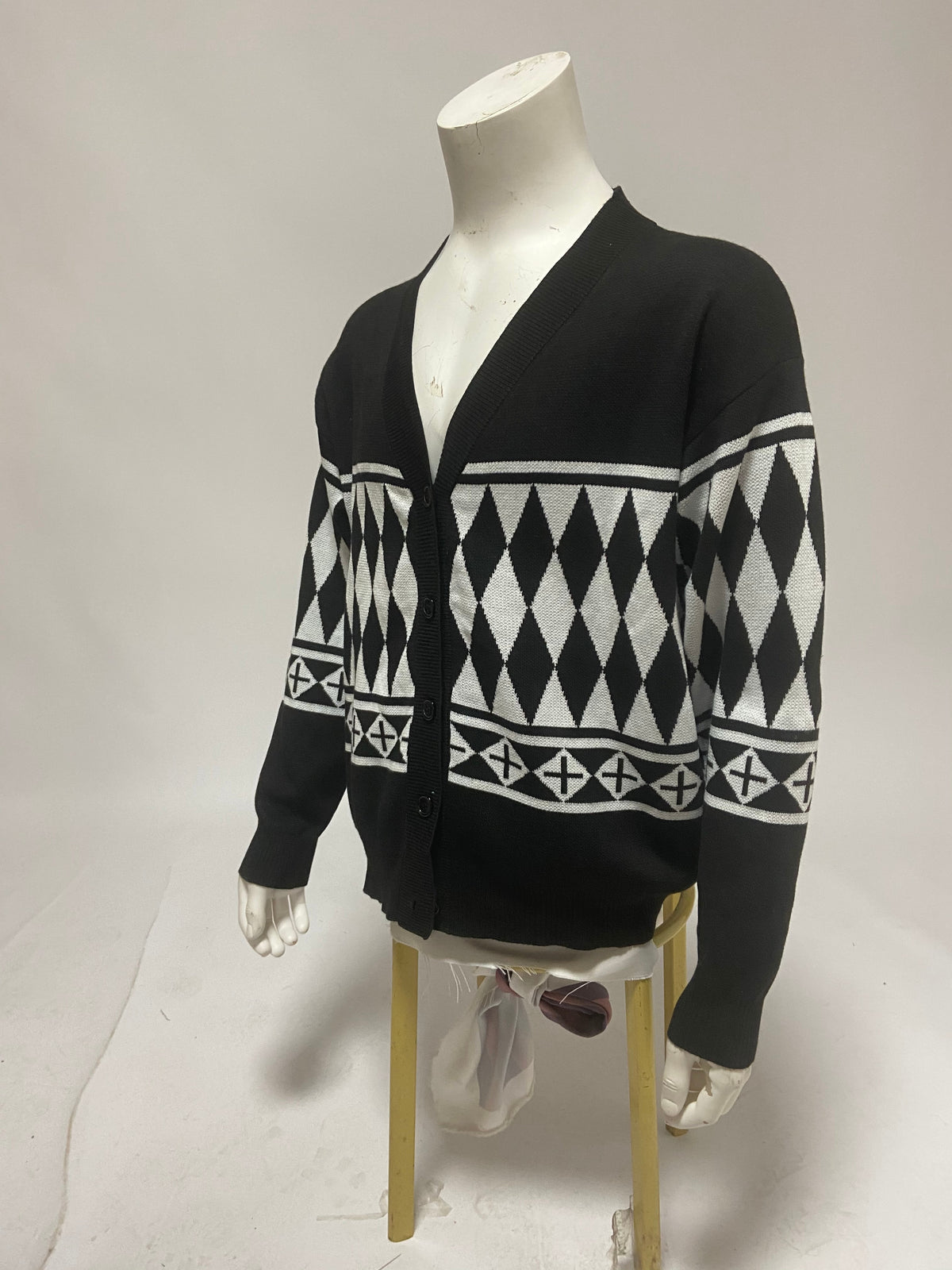 Anime Tokyo Revengers Ken Ryuguji Tokyo Manji Gang Jacket Cosplay Costume Black Sweater Cardigan Jacquard Knitted Sweater Men