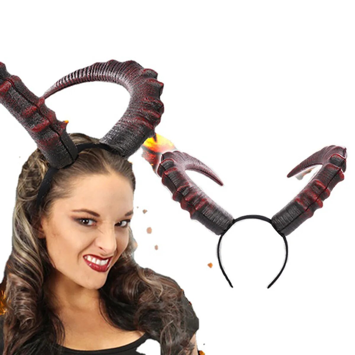 Halloween Ornaments Funny Props Carnival Party Decoration Demon Horns Headgear Ghost Festival Prom Headband Cosplay Accessories