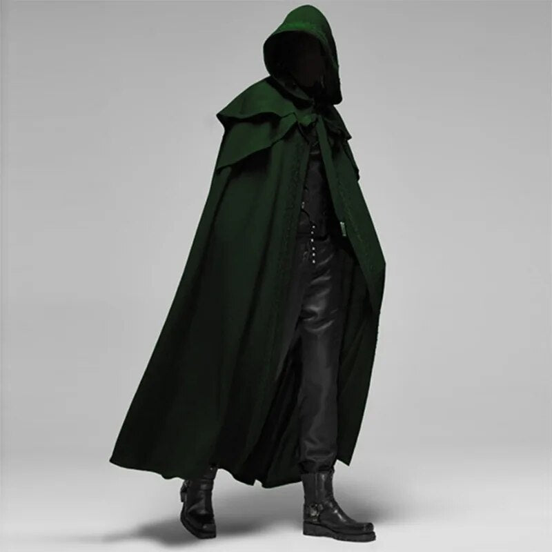 Halloween Party Medieval Costume Cape Gothic Men&#39;s Long Cloak Games Anime Role Playing Cosplay Costume