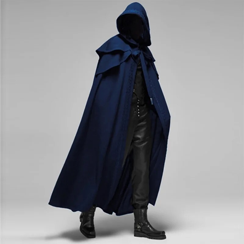 Halloween Party Medieval Costume Cape Gothic Men&#39;s Long Cloak Games Anime Role Playing Cosplay Costume