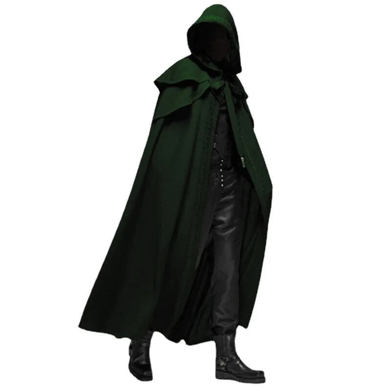 Halloween Party Medieval Costume Cape Gothic Men&#39;s Long Cloak Games Anime Role Playing Cosplay Costume