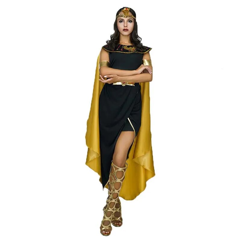 Halloween Women Ancient Egyptian Queen Costume Cosplay Halloween Costume Adult Men Egypt Pharaoh Clothes Performance Party