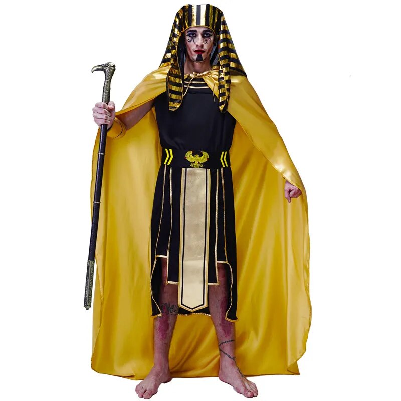 Halloween Women Ancient Egyptian Queen Costume Cosplay Halloween Costume Adult Men Egypt Pharaoh Clothes Performance Party