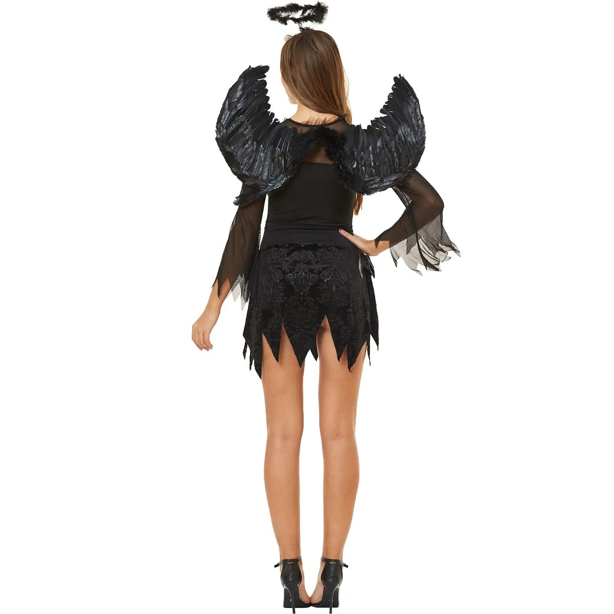 Halloween Zombie Dark Angel Uniform Ladies Cosplay Costume Playing Evil Angel Costume Ghost Bride