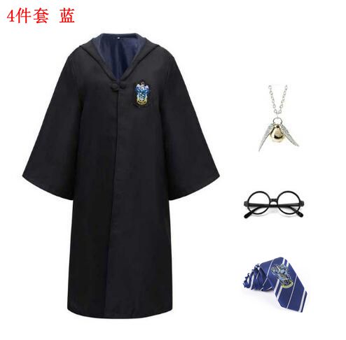 Harried Potter Girls Halloween Costume Slytherinn Granger Magic Robe Green Red Blue Ties School Cloak Dress Cosplay Costumes