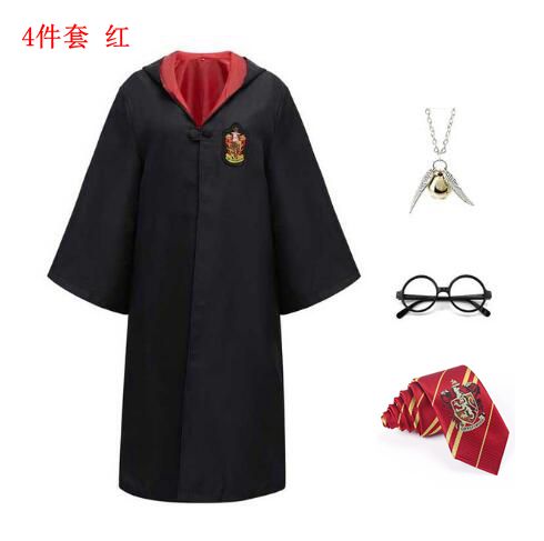Harried Potter Girls Halloween Costume Slytherinn Granger Magic Robe Green Red Blue Ties School Cloak Dress Cosplay Costumes