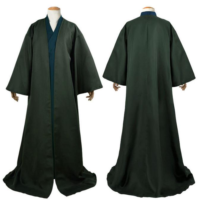 Harryy Potter School of Witchcraft and Wizardry Voldemort Cosplay Robe Cloak Headgear Adult Wizard Costume Party Hogwarts