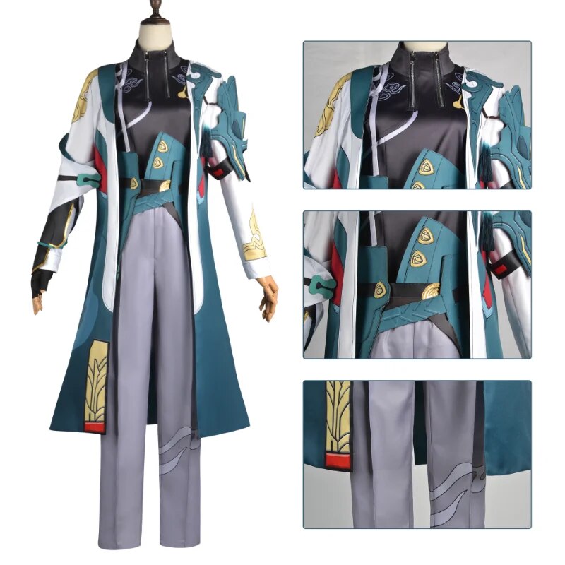 Honkai Star Rail Cosplay Dan Heng Cosplay Costumes Game Wig Earrings Suit Handsome Uniform Halloween Party Role Play Outfit Men