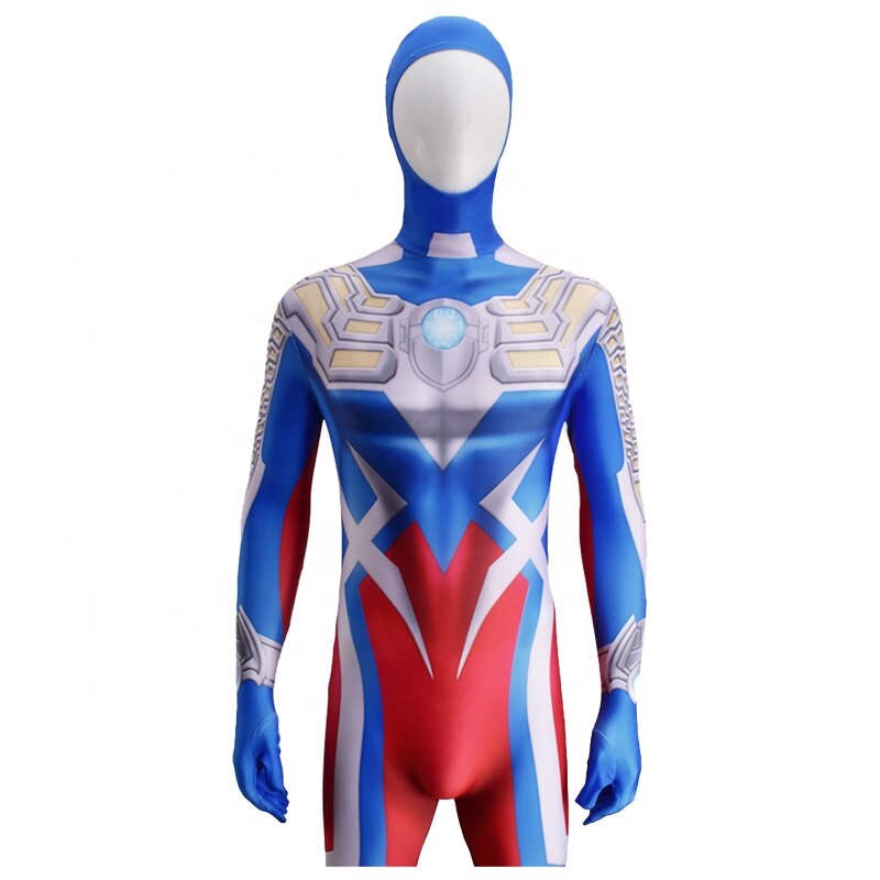Hot Trick or Treat Bodysuit Children&#39;s Costumes Ultraman Suit Adult Halloween Ultraman Zero Cosplay with Face