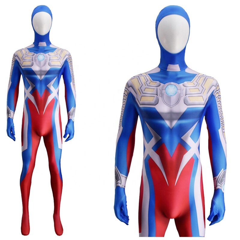 Hot Trick or Treat Bodysuit Children&#39;s Costumes Ultraman Suit Adult Halloween Ultraman Zero Cosplay with Face