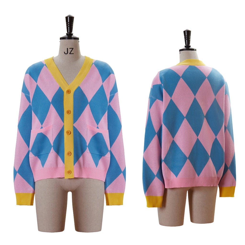 Howl Cosplay Moving Castle Cosplay Costume Howl Cloak Red Diamond Cape Men&#39;s Coat Jacket Howl Cardigan Sweater