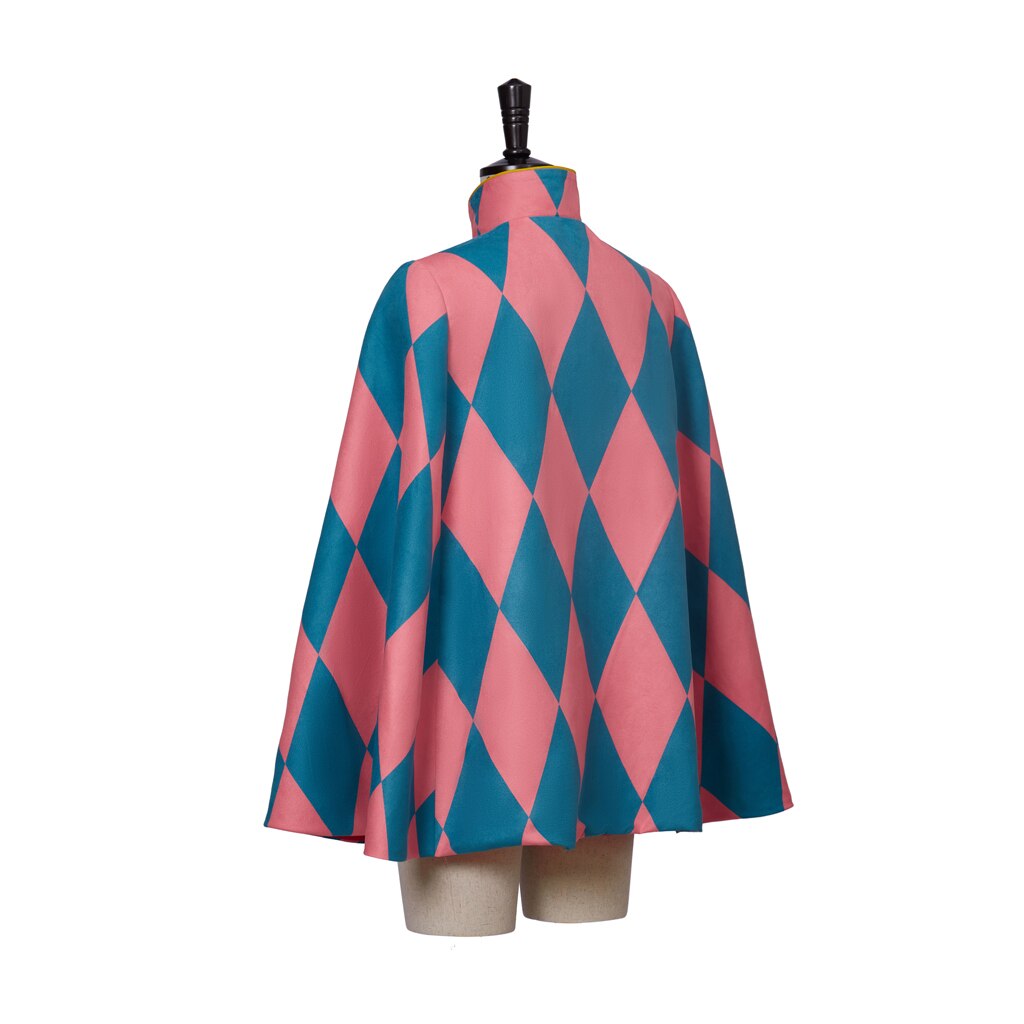 Howl Cosplay Moving Castle Cosplay Costume Howl Cloak Red Diamond Cape Men&#39;s Coat Jacket Howl Cardigan Sweater