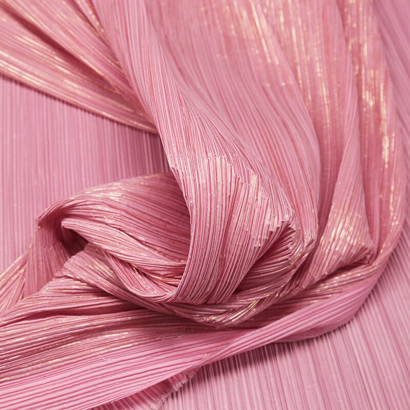 INS HOT Big Brand Design Pleated Fabric Per Half Meter,Designer Fabric for Sewing Fashion Creative Shape DIY Decoration Material