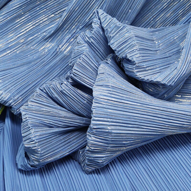 INS HOT Big Brand Design Pleated Fabric Per Half Meter,Designer Fabric for Sewing Fashion Creative Shape DIY Decoration Material