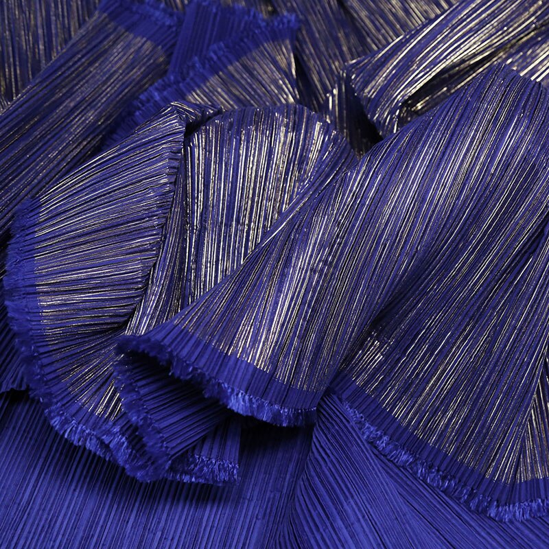 INS HOT Big Brand Design Pleated Fabric Per Half Meter,Designer Fabric for Sewing Fashion Creative Shape DIY Decoration Material