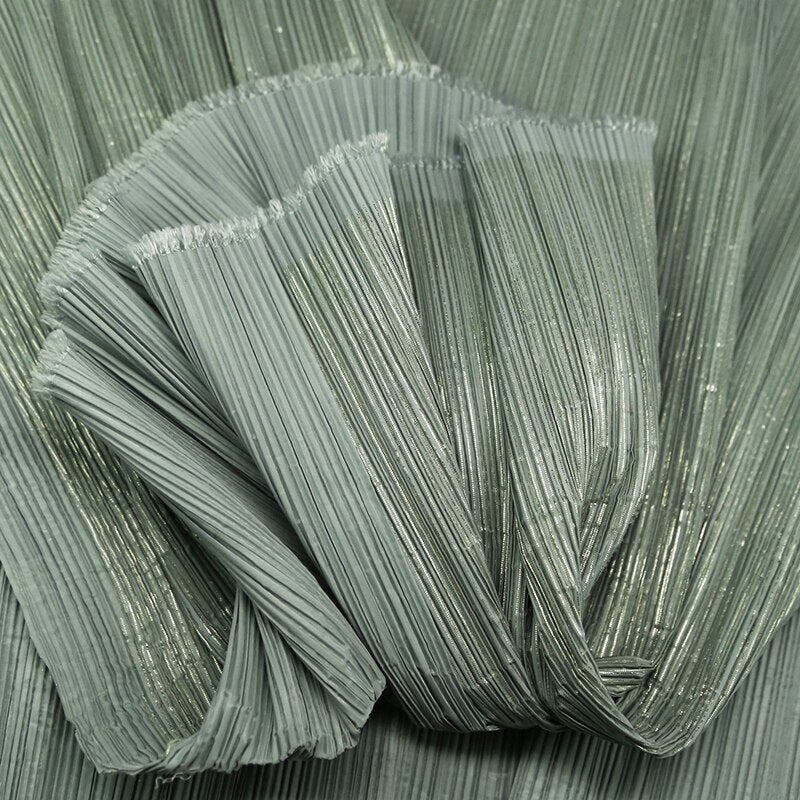 INS HOT Big Brand Design Pleated Fabric Per Half Meter,Designer Fabric for Sewing Fashion Creative Shape DIY Decoration Material