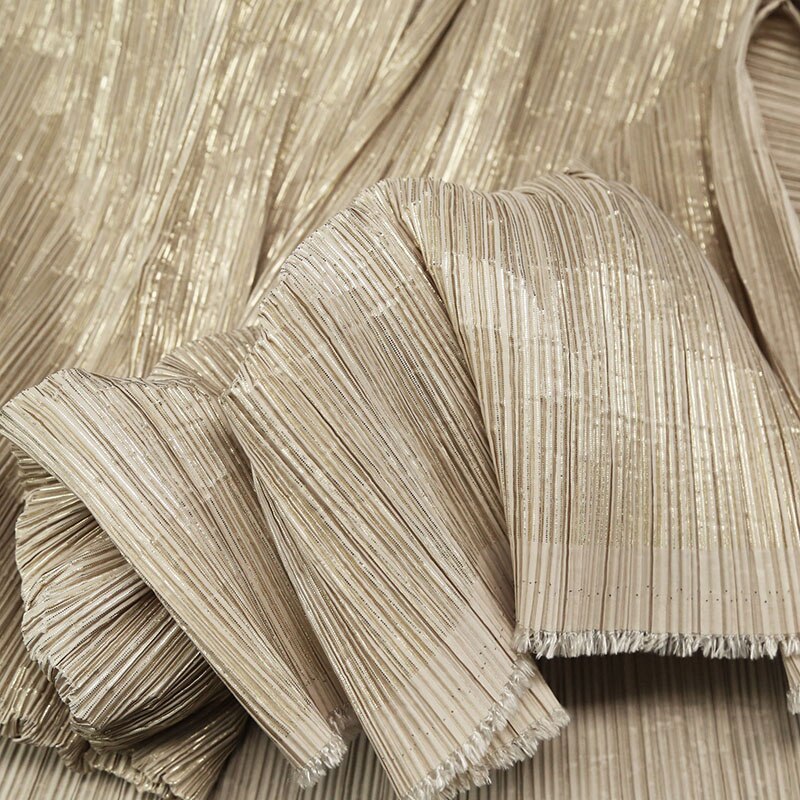 INS HOT Big Brand Design Pleated Fabric Per Half Meter,Designer Fabric for Sewing Fashion Creative Shape DIY Decoration Material