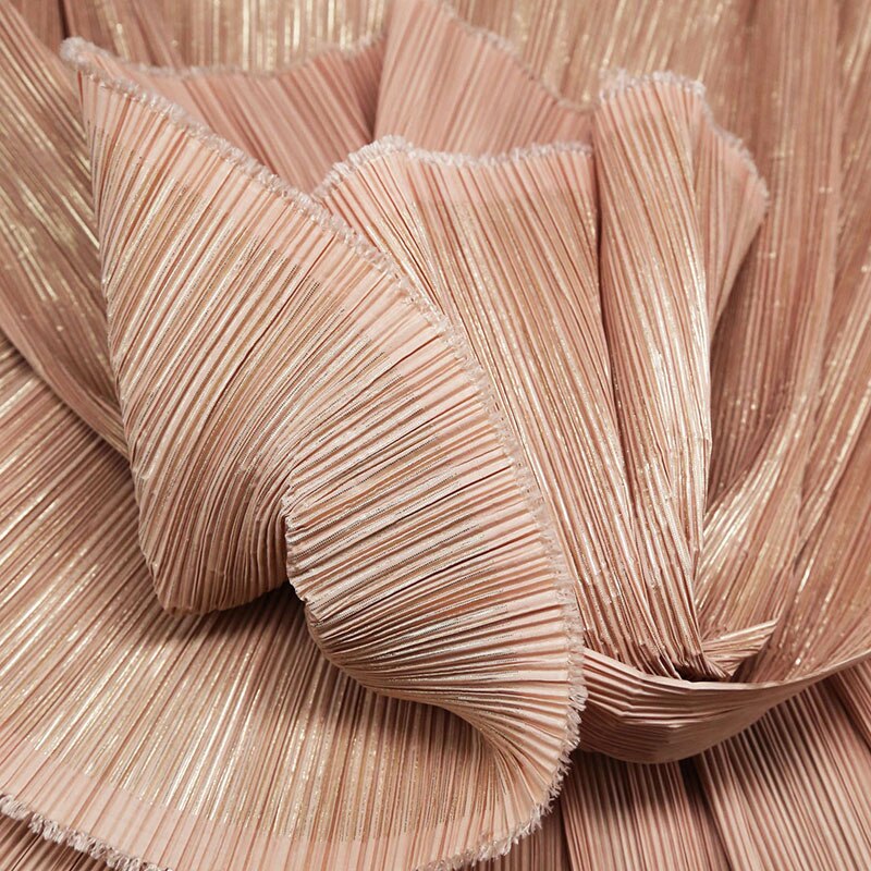INS HOT Big Brand Design Pleated Fabric Per Half Meter,Designer Fabric for Sewing Fashion Creative Shape DIY Decoration Material