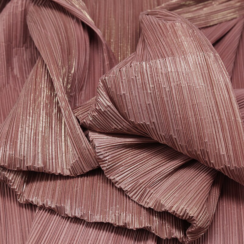 INS HOT Big Brand Design Pleated Fabric Per Half Meter,Designer Fabric for Sewing Fashion Creative Shape DIY Decoration Material
