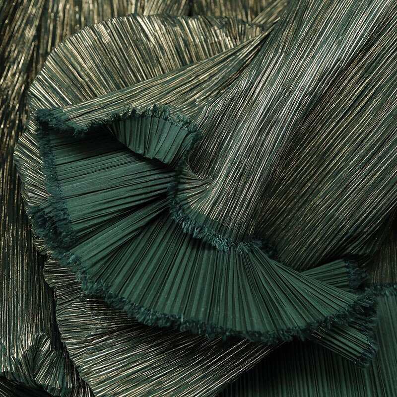 INS HOT Big Brand Design Pleated Fabric Per Half Meter,Designer Fabric for Sewing Fashion Creative Shape DIY Decoration Material