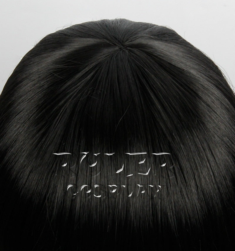 Kakegurui Yumeko Jabami Cosplay Wigs Heat Resistant Synthetic Hair Wigs Black Straight Wig