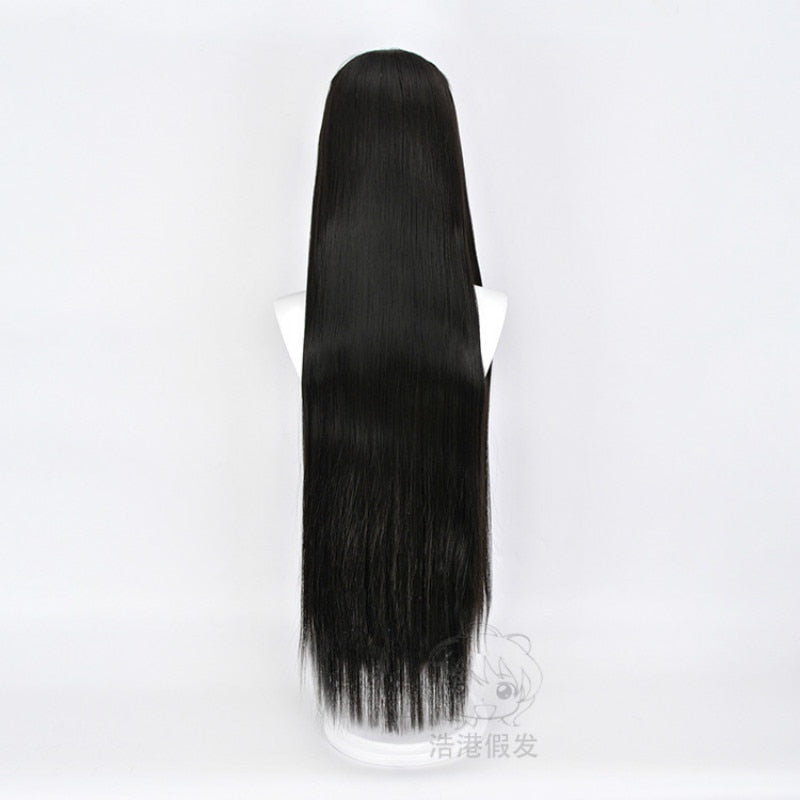 Kakegurui Yumeko Jabami Cosplay Wigs Heat Resistant Synthetic Hair Wigs Black Straight Wig