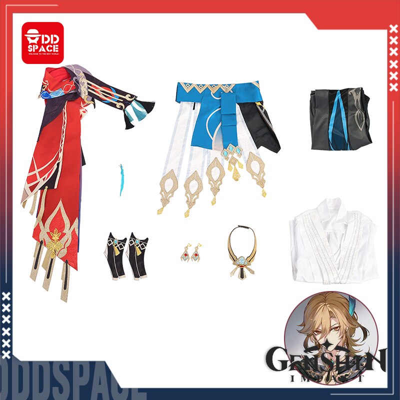 Kaveh Cosplay Gesnhin Impact Cosplay Costume Game Genshin Kaveh Cosplay Wig Shoes Prop Kaveh Alhaitham Cosplay Anime Party Gifts