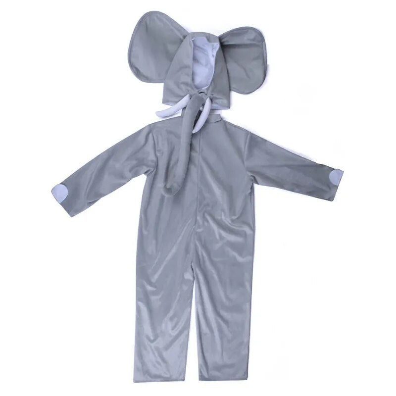 Kids Elephant Costumes Cute Children Animal Cosplay Girl Boys Kindergarten School Party Student Game Role Play Suit Romper Purim