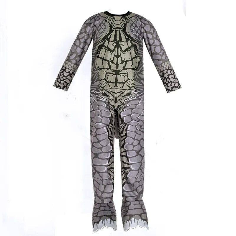 Kids Goldzilla JumpsuitCosplay Costumes with Mask Dinosaur Jumpsuit for Children Birthday Gift Halloween Party Role Play Dress