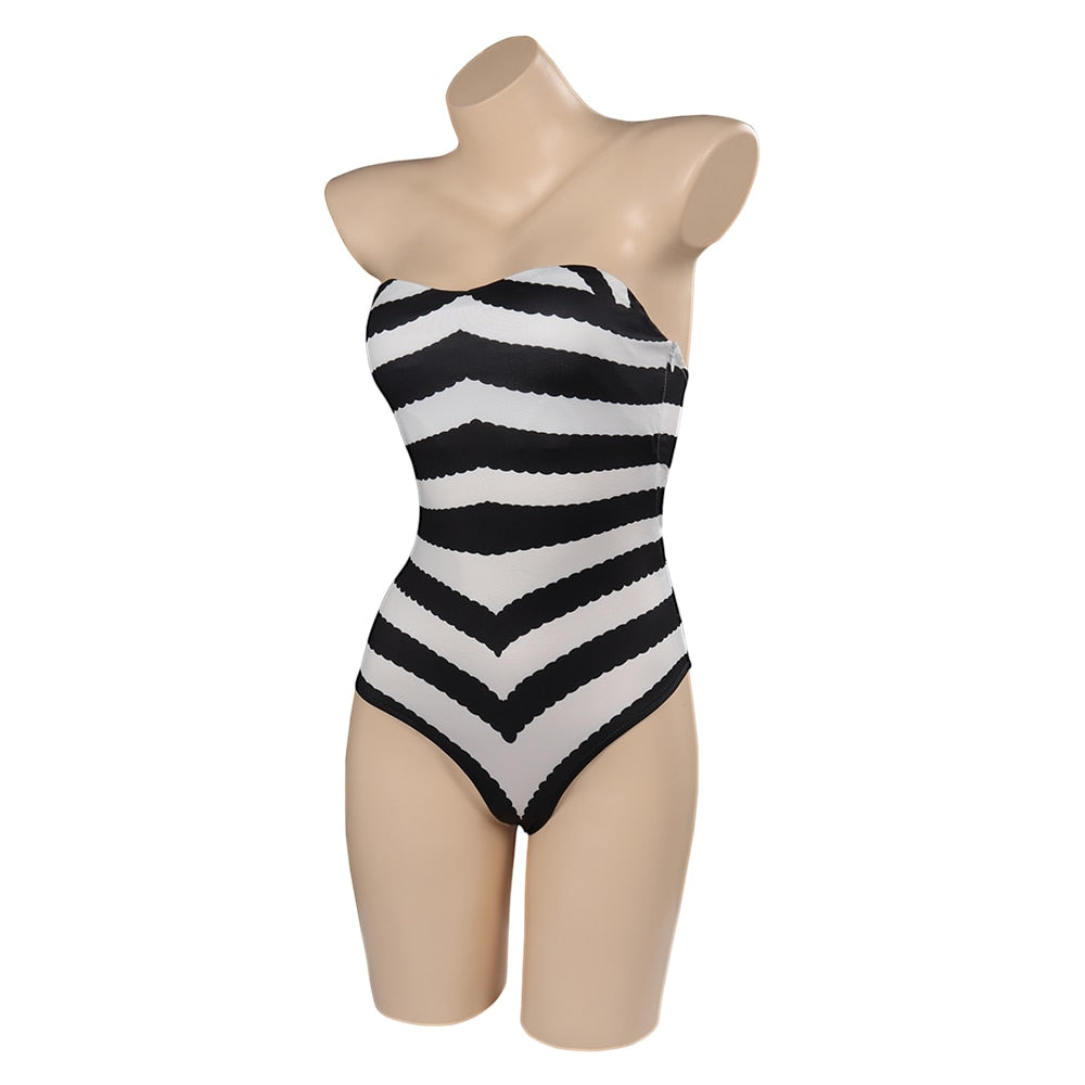 Margot Barbier Princess Cosplay Swimsuit Women Costume Summer Sexy Swimwear Outfits Halloween Carnival Party Disguise Jumpsuit