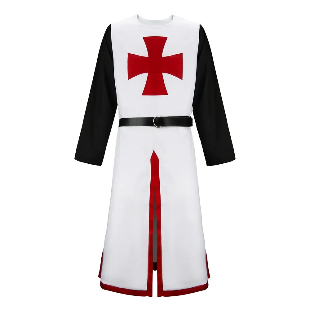 Medieval Crusader Tunic Costume Templar Knight Surcoat Renaissance Chivalric Warrior Hospitaller Knights Robe Teutonic Top