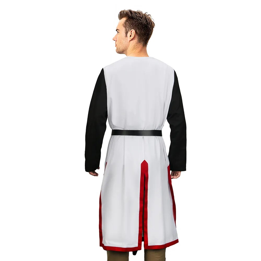 Medieval Crusader Tunic Costume Templar Knight Surcoat Renaissance Chivalric Warrior Hospitaller Knights Robe Teutonic Top