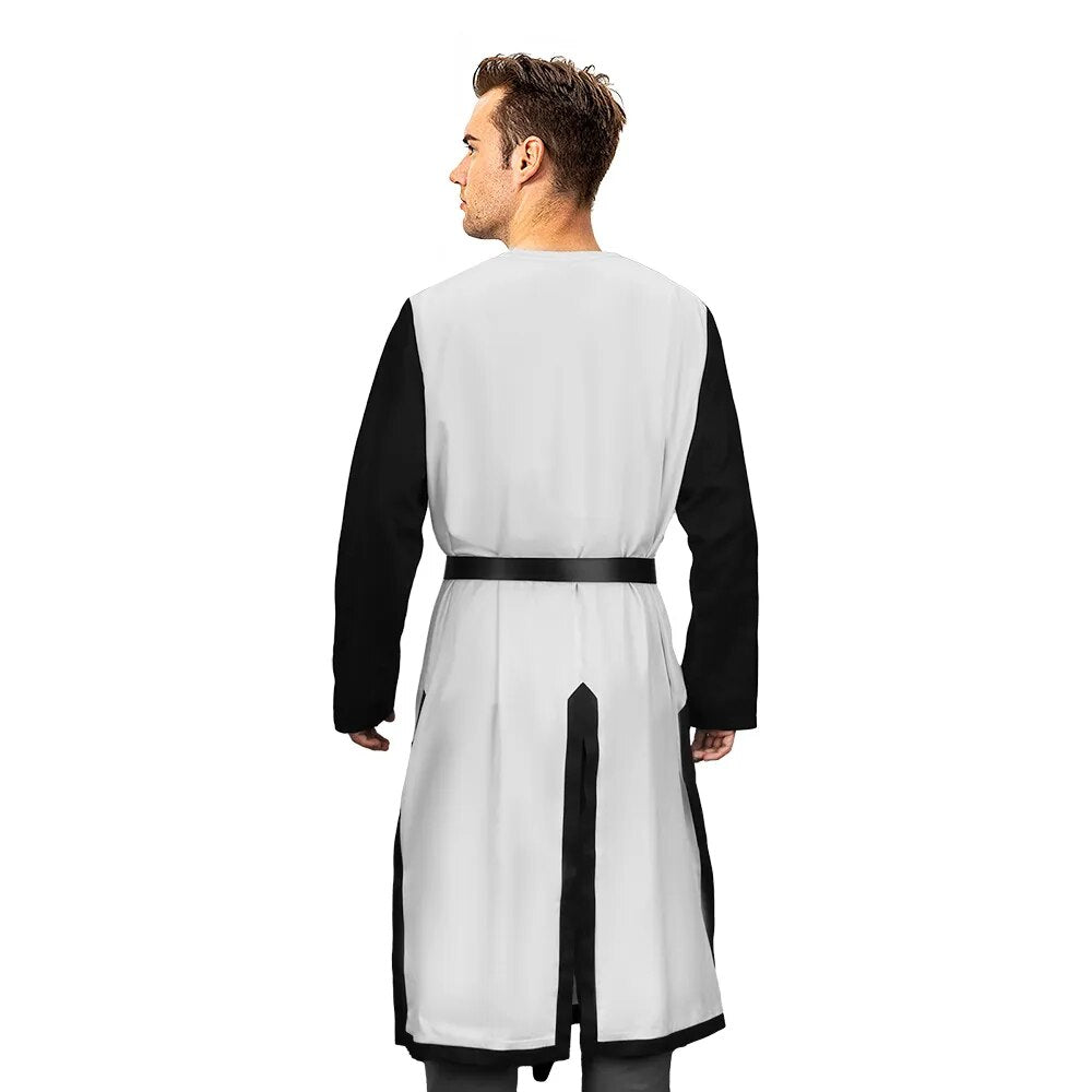 Medieval Crusader Tunic Costume Templar Knight Surcoat Renaissance Chivalric Warrior Hospitaller Knights Robe Teutonic Top