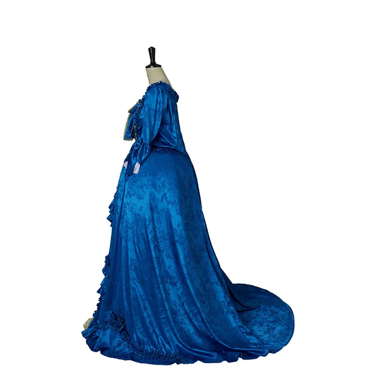 Medieval Marie Antoinette Blue Dress Rococo 18th Century French Rococo Colonial Vintage Ball Gown Rococo Elegant Long Dress