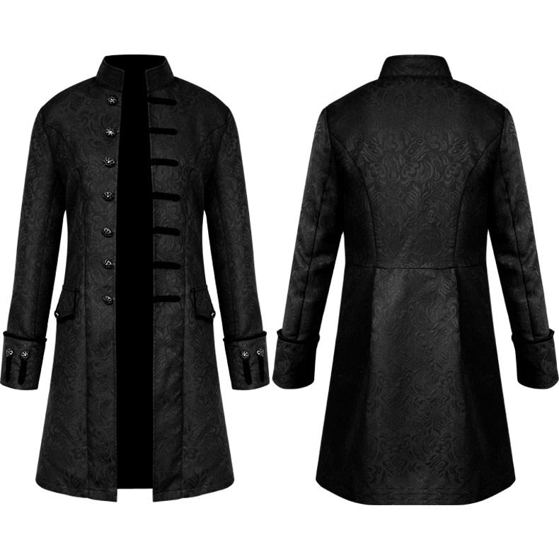 Medieval Victorian Adult Women Men Long Gothic Coat Steampunk Hooded Coat Dig Vampire Creator Cosplay Costumes For Halloween