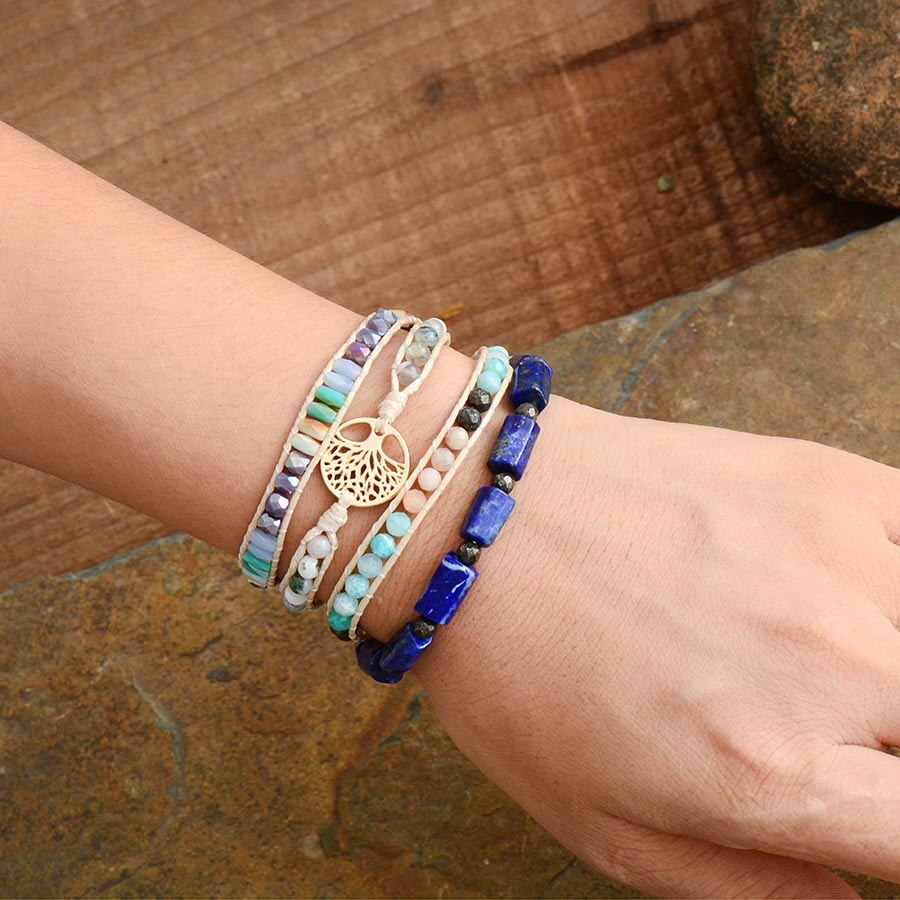 Stretch Bracelet Lapis Elastic Bracelets Yoga Mala Bracelets Couples Jewelry