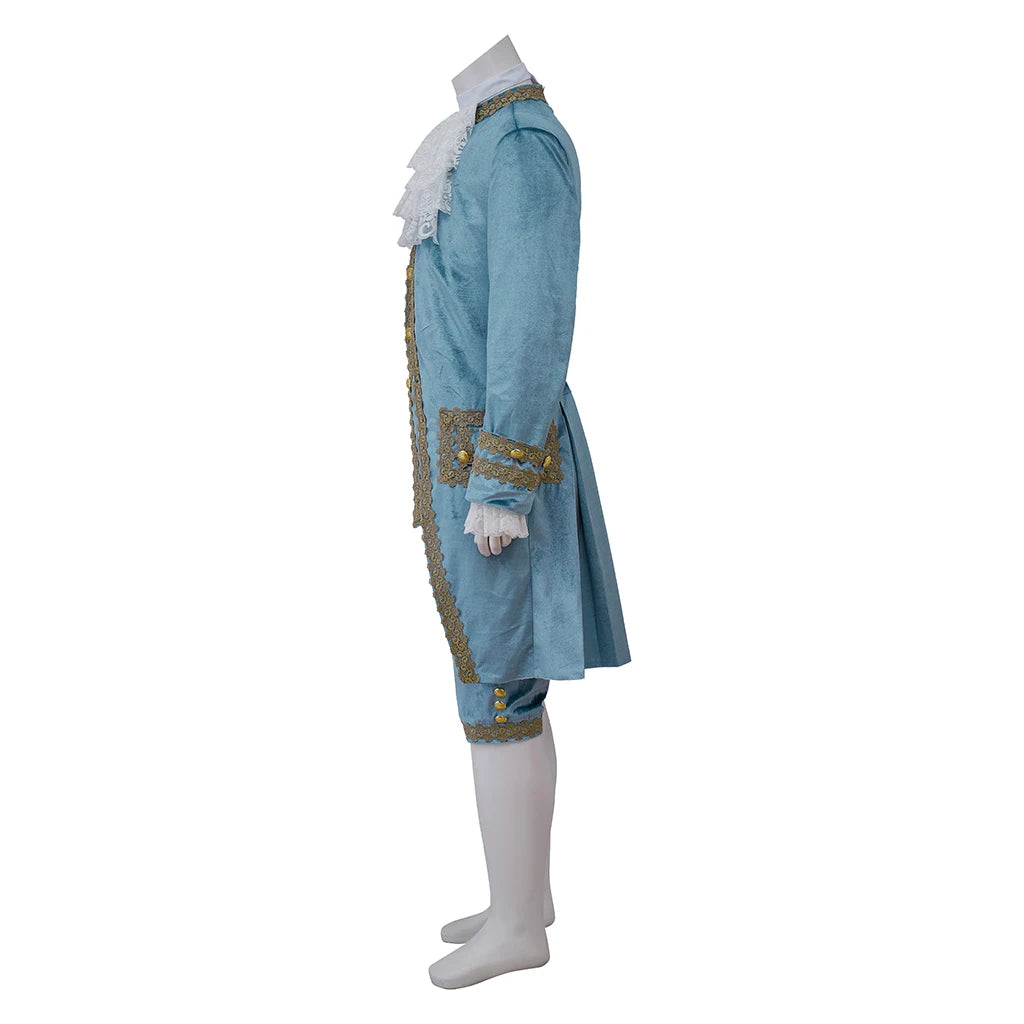 Men&#39;s Rococo Victorian Fancy Outfit 18th Century Regency Tailcoat Vest Set Medieval aristocratic men&#39;s suit Halloween Clothing