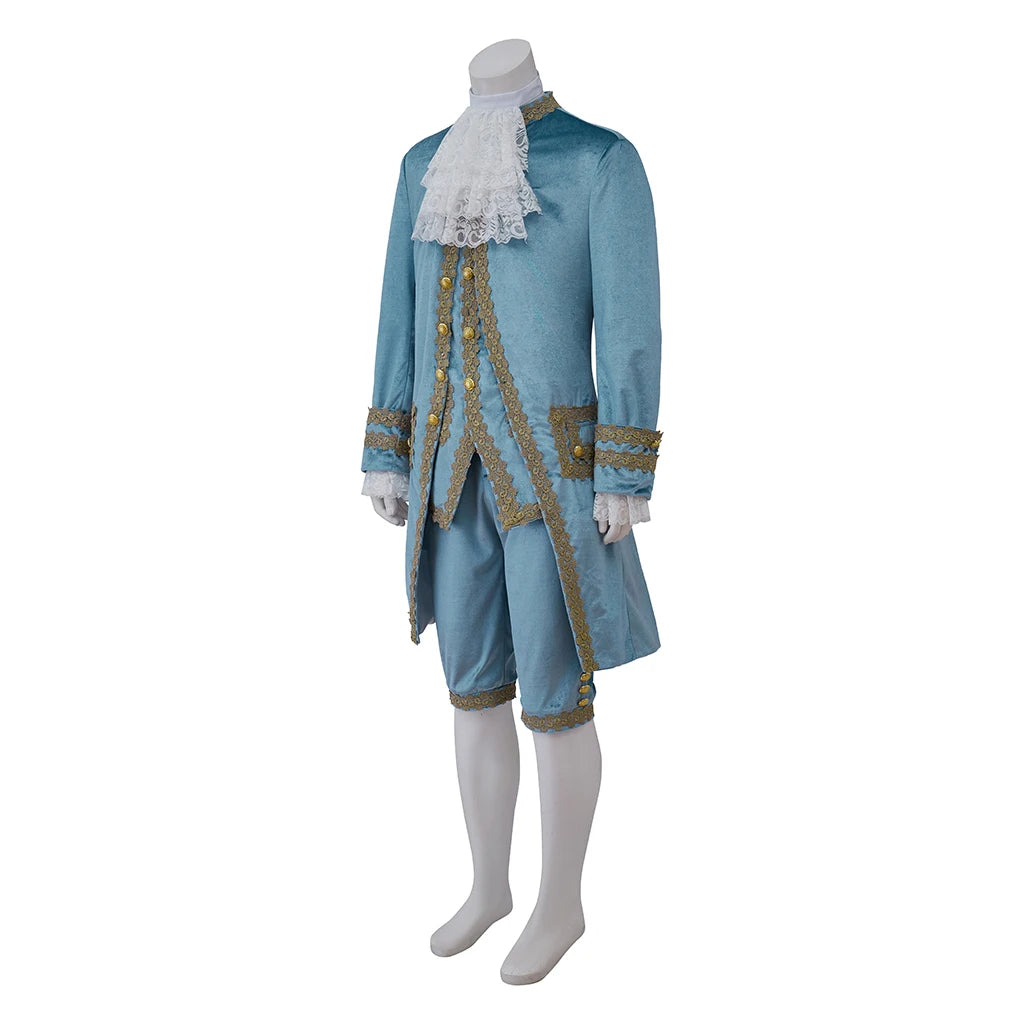 Men&#39;s Rococo Victorian Fancy Outfit 18th Century Regency Tailcoat Vest Set Medieval aristocratic men&#39;s suit Halloween Clothing