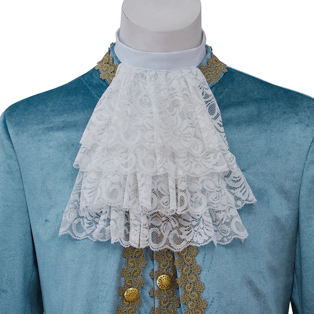 Men&#39;s Rococo Victorian Fancy Outfit 18th Century Regency Tailcoat Vest Set Medieval aristocratic men&#39;s suit Halloween Clothing