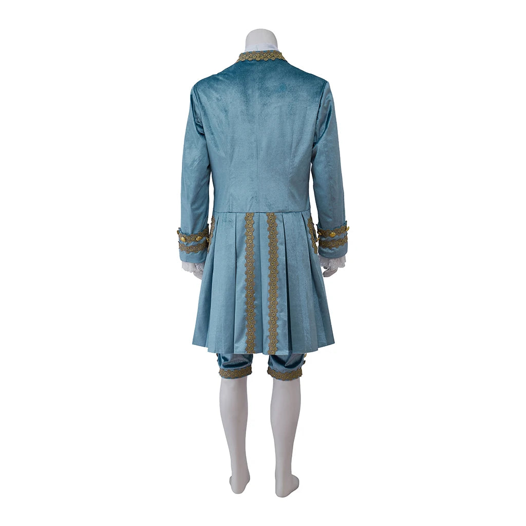 Men&#39;s Rococo Victorian Fancy Outfit 18th Century Regency Tailcoat Vest Set Medieval aristocratic men&#39;s suit Halloween Clothing