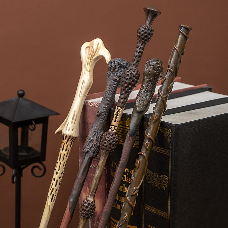 Metal Core Magic Harries Wands Without Box Potters Anime Figure Malfoy Voldmort Hermione Magical Wand Decoration Gift