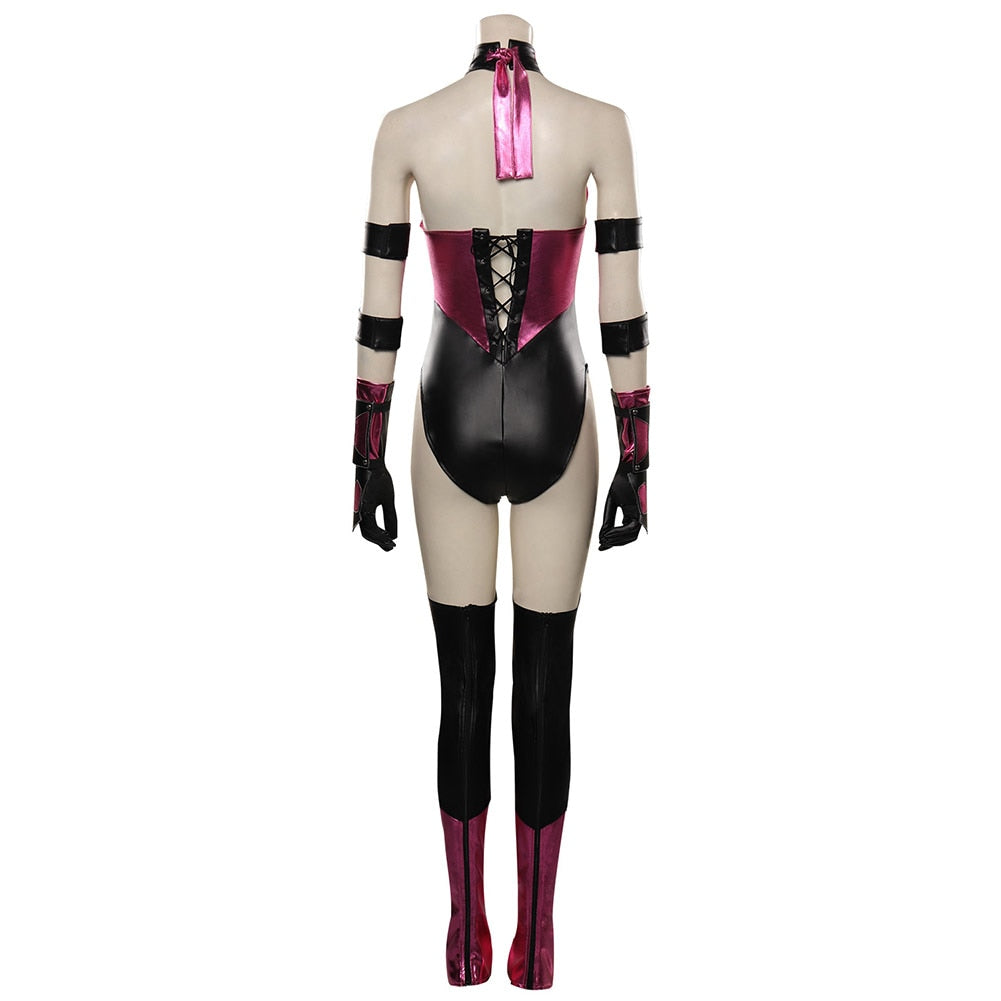 Mortal Cos Kombat Mileena Cosplay Costume Jumpsuit Outfits Halloween Carnival Suit