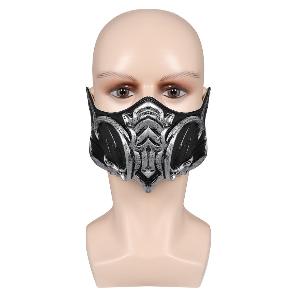Mortal Cos Kombat Sub-Zero Cosplay Top Pants Costume Mask Men Male Fantasia Disguise Outfits Halloween Carnival Role Play Suit