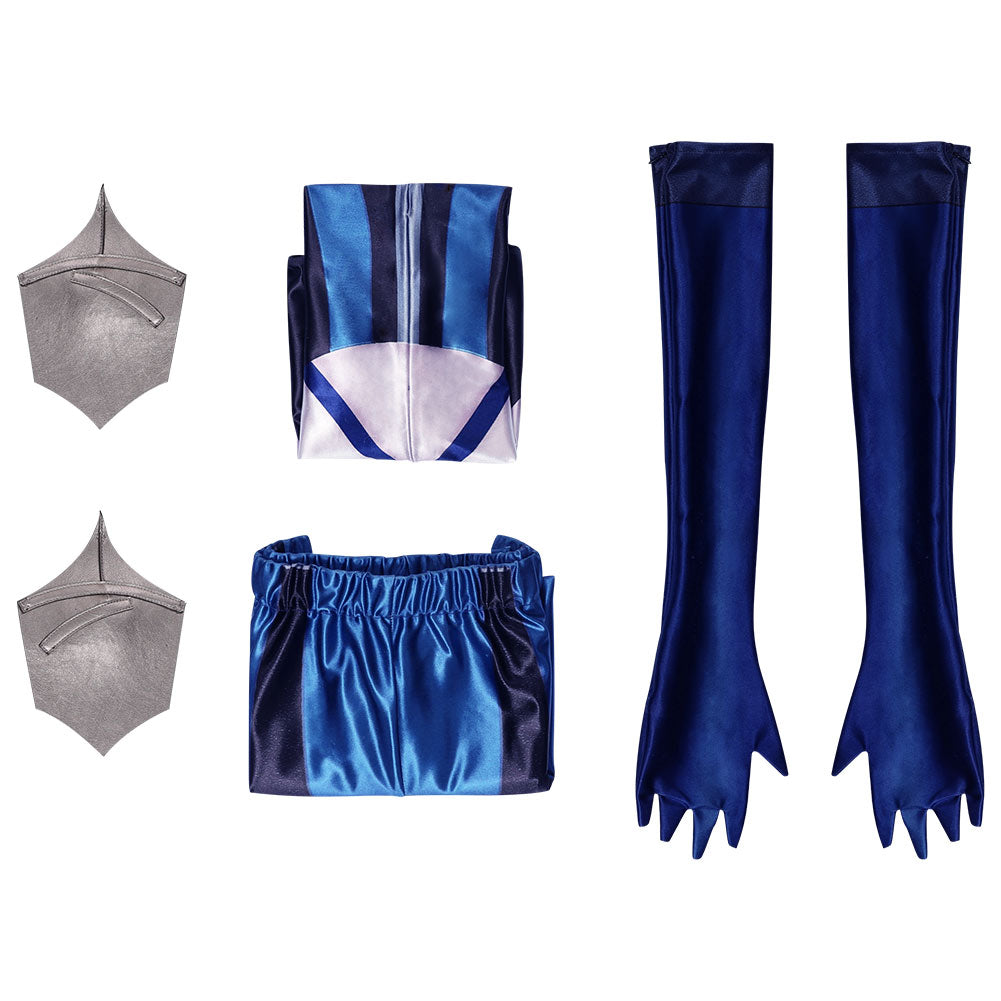 Mortal Kombat Mileena KATANA Kitana Cosplay Costume Sexy Jumpsuit Mask for Adult Women Girls Halloween Party Clothes Role Play