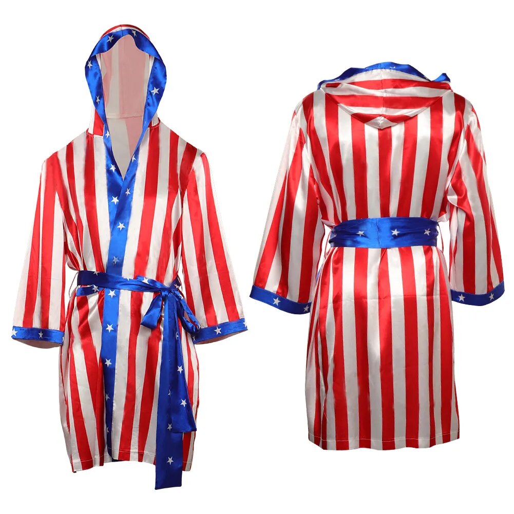Movie Creed III Adonis Creed Cosplay Boxing Robe Shorts Men Costume Roleplay Fantasia Man Fancy Dress Party Clothes Role Play