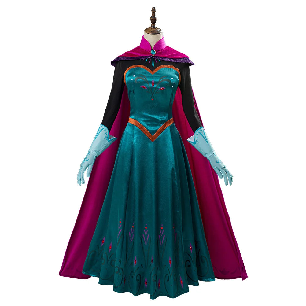 Movie Elsa Queen Costume Cosplay Costume Adult Women Dress Outfits Halloween Carnival Costume Custom Made