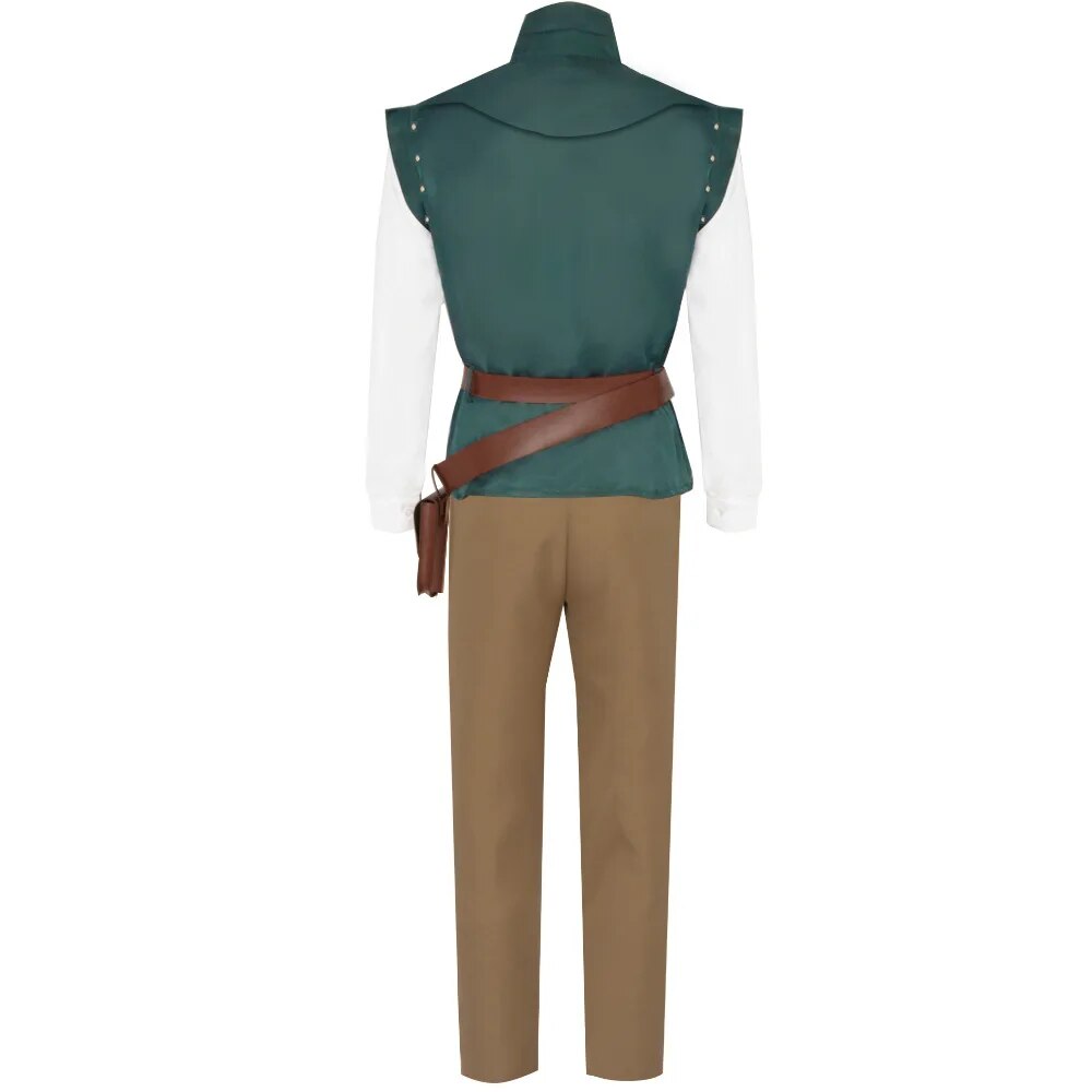 Movie Rapunzel Coat Halloween Men Cosplay Rapunzel Tangled Flynn Rider Costume Only Vest Jacket Uniform Christmas Party Costume